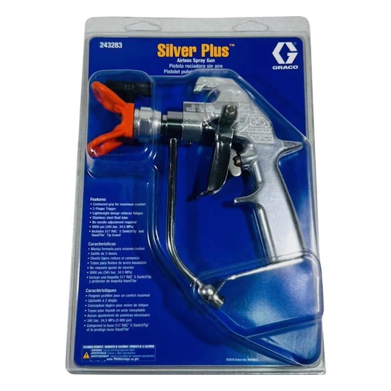 Graco Silver Plus Spray Gun – Two Finger with RAC 517 Tip